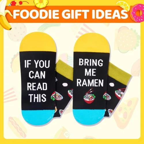 Vista 5 de HAPPYPOP Calcetines divertidos para hombres y mujeres - Calcetines de palomitas de maíz, Taco Ramen Margarita Regalo