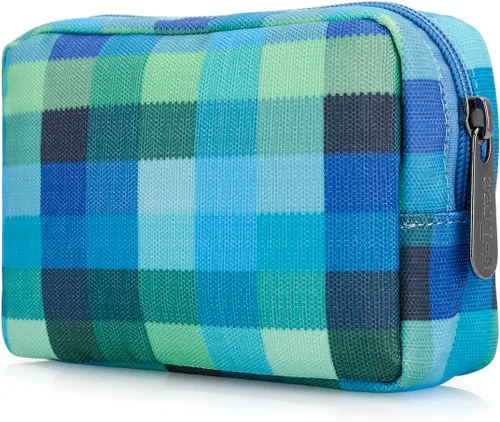 Vista 23 de Bolsa de maquillaje E-Tree, estuche mediano de viaje con cremallera para bolso, estuche de cosméticos con cepillo para el cuidado de la piel