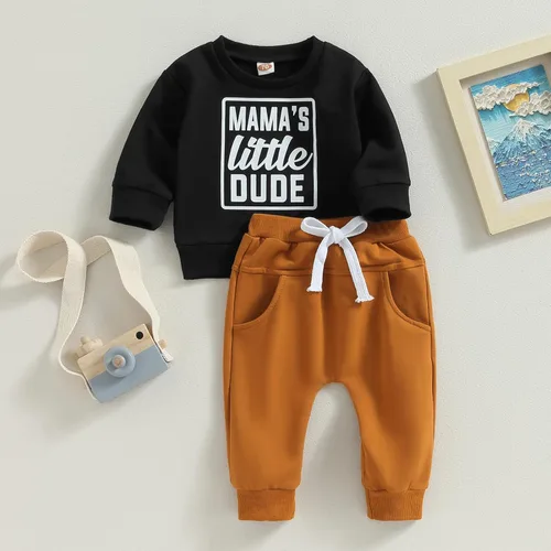 Vista 2 de Conjunto de sudadera de manga larga para bebé, ropa de otoño e invierno