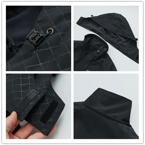 Vista 5 de Chaqueta de lluvia Diamond Candy para mujer, con diseño para senderismo, impermeable y ligera, con capucha