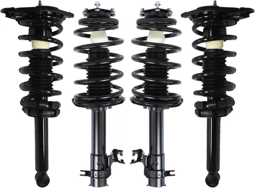 Vista 40 de Detroit Axle - 4 piezas de soportes para Toyota 2004 2005 2006 2007 2008 2009 Prius, soportes delanteros y traseros con resortes helicoidales