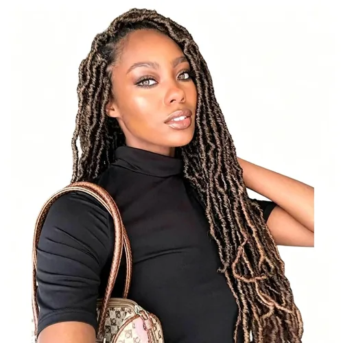 Vista 55 de 6 Paquetes Soft Locs Cabello de Ganchillo Pre Looped Faux Locs Trenzas de Ganchillo Goddess Locs Dreadlocs Cabello Sintético Para Mujeres Negras 1b