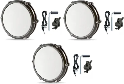 Vista 8 de Alesis Nitro Max - Almohadilla de malla de una sola zona de 8 pulgadas con abrazadera y cable de gatillo Silverline Audio de 10 pies