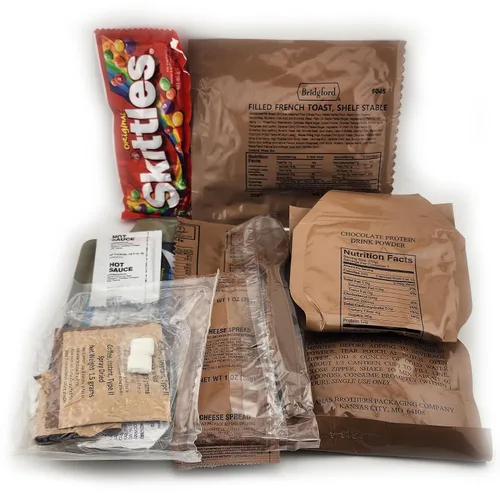Vista 2 de Allgo Outdoors Militar Spec MRE Comidas listas para comer tostadas francesas - Menú 1 Alimentos de supervivencia