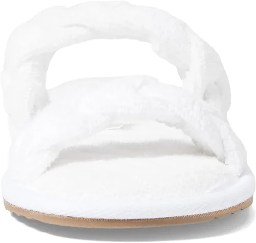 Vista 2 de Barefoot Dreams TowelTerry - Pantuflas trenzadas, sal marina, tamaño pequeño (56)