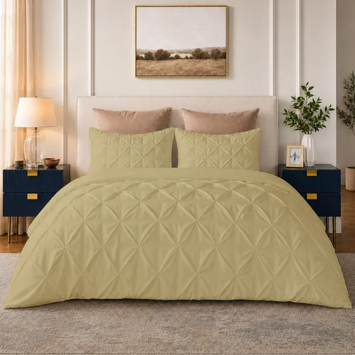 Vista 17 de SLEEP-NEST Luxuries - Funda de edredón plisada decorativa, tamaño individual/individual XL, 68 x 90 pulgadas, 3 piezas, con cierre de cremallera