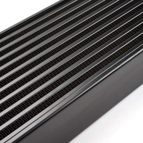 Vista 7 de Intercooler doble + kit de manguera azul negro compatible con VW VOLKSWAGEN Golf R GTI MK7 actualización