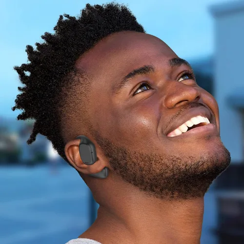 Vista 7 de Auriculares de oído abierto VG332, auriculares de conducción de aire Bluetooth 5.3, 16 horas de tiempo de reproducción, controladores dinámicos Negro