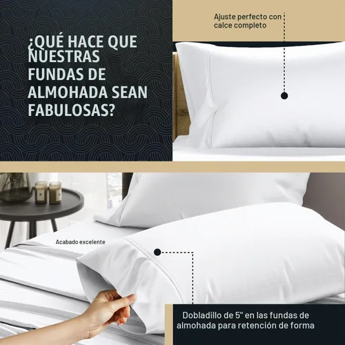 Vista 7 de TEXAS LINEN CO. Juego de 2 fundas de almohada 100% de algodón egipcio, tamaño estándar/Queen, fundas de almohada de lujo de alta serie color beige