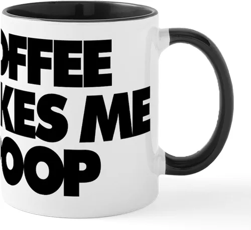 Vista 46 de CafePress Time To Poop Mugs Taza de café de cerámica de 11 oz (11.0 fl oz)