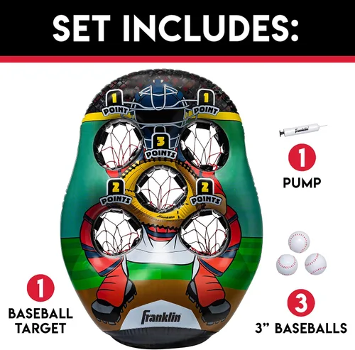 Vista 2 de Franklin Sports Juego Inflable de Lanzamiento de Objetivo para Niños - Juego Mini de Lanzamiento - Juego de Juguete Portátil para Interiores