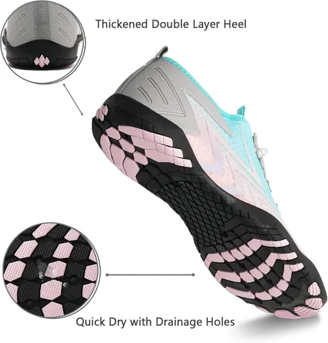 Vista 4 de Tenis impermeables para hombres y mujeres, descalzo, calcetín acuático de secado rápido para usar al aire libre, calzado deportivo para kayak