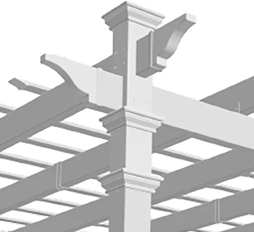 Vista 5 de Vita Valencia – Pérgola de vinilo independiente de 12 x 16 pies (3.66 x 4.88 m)