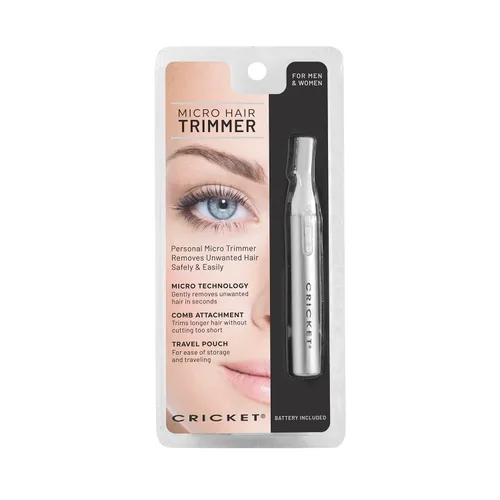 Vista 2 de Cricket Micro recortadora de pelo para aseo y detalles, cabello corporal y facial, funciona