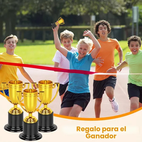 Vista 5 de Mini trofeos, 12 trofeos de oro, trofeos de plástico, tazas de trofeo de 4 12