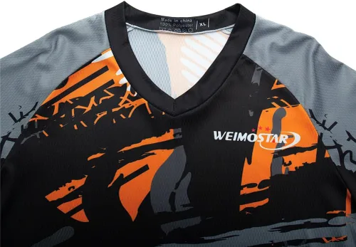 Vista 131 de Hotlion Camiseta de ciclismo para hombre, manga larga, MTB Motocross, ropa de carreras todoterreno