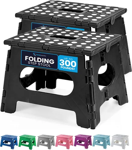 Vista 18 de Handy Laundry Taburete plegable de paso - Taburete plegable lo suficientemente resistente para apoyar a adultos y lo suficientemente seguro