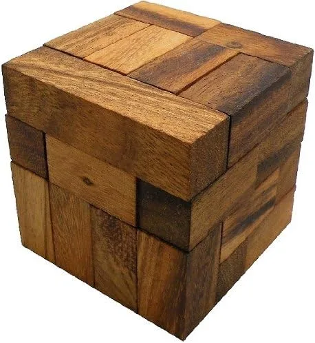 Vista 2 de Brain Storm Cube - Rompecabezas de madera IQ Brainteaser