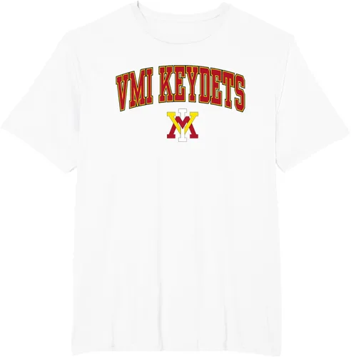 Vista 10 de Camiseta con licencia oficial de VMI Keydets Arch Over, Blanco