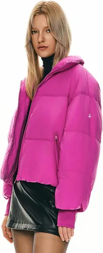 Vista 5 de Orolay - Chaqueta corta de invierno de gran tamaño para mujer, abrigo acolchado con cremallera corta