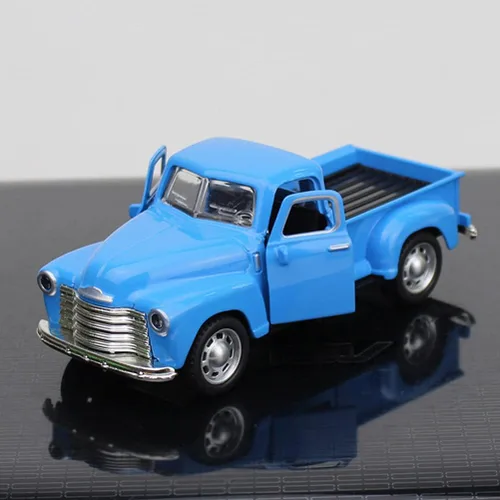 Vista 7 de Toyvian Modelo de autos clásicos de metal fundido a presión, figura de camioneta antigua, de aleación, vintage, coleccionable, juguete, mini