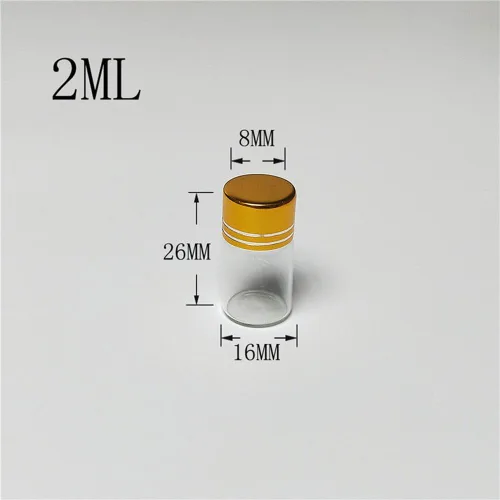 Vista 4 de Botellas de cristal (0.1 fl oz, 2 unidades), diseño de botellas de aluminio