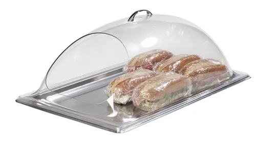 Vista 3 de Carlisle FoodService Products Cubierta de cúpula – Cubierta transparente para alimentos de corte extremo para exhibiciones, cúpula de plástico