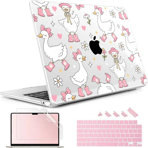Vista 27 de May Chen Funda rígida de plástico para MacBook Air de 13.6 pulgadas 2026 2025 2024-2022 M5 A3449 M4 A3240 M3 A3113 M2 A2681, carcasa rígida