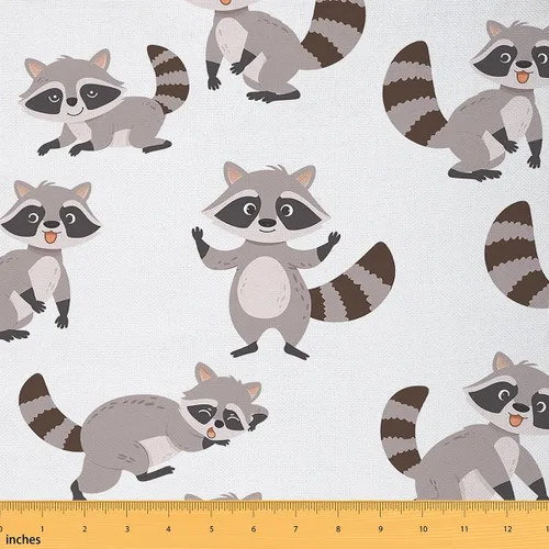 Vista 12 de The Yard - Tela de dibujos animados para la vida silvestre, lindo elefante, tigre, mono, jirafa, manualidades, costura, tela para pasatiempos