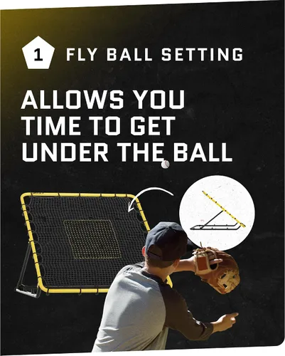Vista 4 de SKLZ Fielding Trainer - Baseball, Softball & Volleyball Rebounder Net. Enhanced Solo Fielding Practice for Skill Development. High-Performance