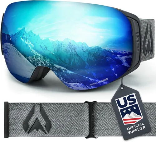 Vista 9 de Wildhorn Roca - Gafas de esquí para hombres y mujeres con protección antiempañamiento/arañazos 100% UV - Lente magnética - Gafas de nieve