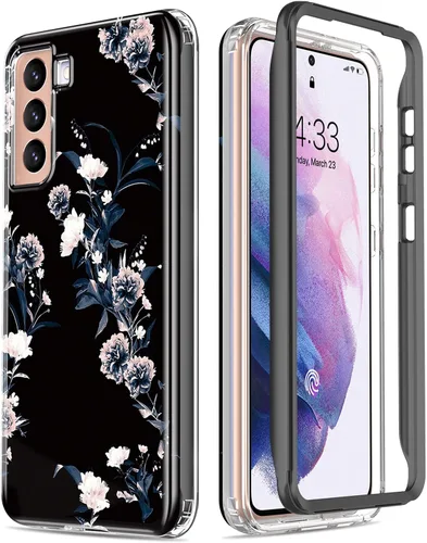 Vista 26 de ESDOT - Funda protectora para celular Samsung Galaxy S21, de grado militar, resiste caídas de 21 pies (probado), con diseños modernos, para niñas