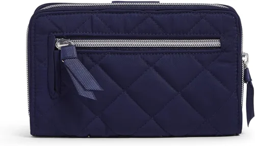Vista 2 de Vera Bradley Cartera Turnlock de sarga de rendimiento para mujer con protección RFID