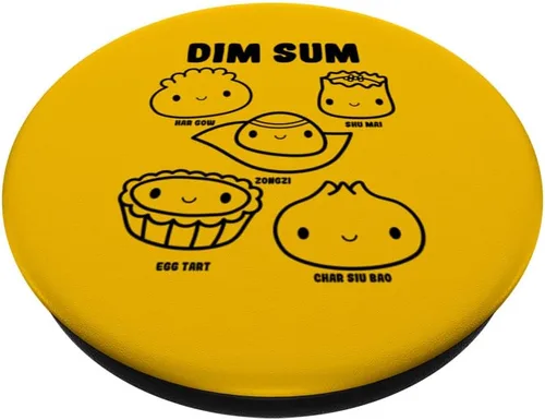 Vista 2 de Dim Sum Diseño Lindo Kawaii Estético Indie Chino Foodie PopSockets Intercambiables PopGrip
