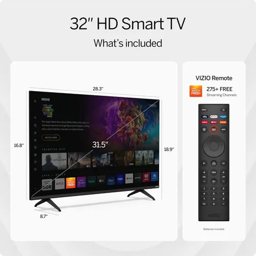 Vista 3 de VIZIO VHD32M - Smart TV LED de 32 pulgadas clase HD 720p (renovado)