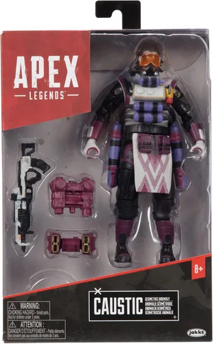Vista 7 de Electronic Arts Apex Legends - Figura de acción cáustica coleccionable de 6 pulgadas, rara: piel geométrica de anomalías