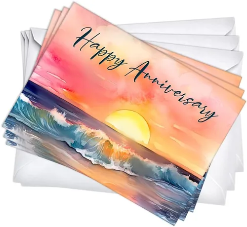 Vista 6 de Wright Home & Gift Here to Eternity - Tarjetas de felicitación de feliz aniversario para esposo/esposa, 1 paquete individual + 1 sobre (5 x 7)