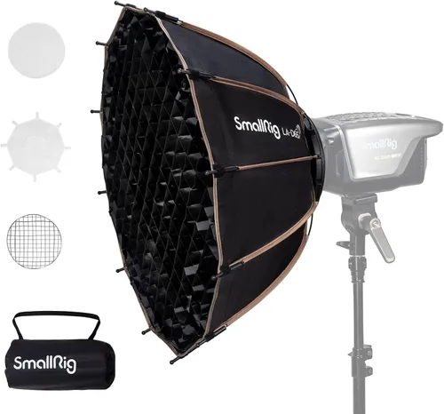 Vista 8 de SMALLRIG Caja de luz parabólica LA-D65 de 65 cm de liberación rápida, compatible con SmallRig RC 120D/RC 120B/RC 220D/RC220B y otras luces