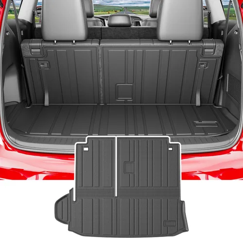 Vista 7 de Xipoo Alfombrilla de carga compatible con Toyota Highlander 2014-2019, alfombrilla de maletero para respaldo, forro de carga de repuesto