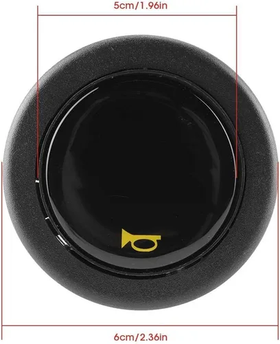 Vista 6 de Fydun Cubierta del altavoz del volante modificado para automóvil, botón de bocina, botón de altavoz estándar ilimitado, botón universal modificado
