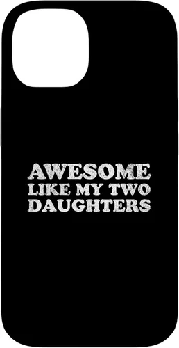 Vista 4 de Awesome Like My Two Daughters for Funny Mom Dad Parent Case for iPhone XR