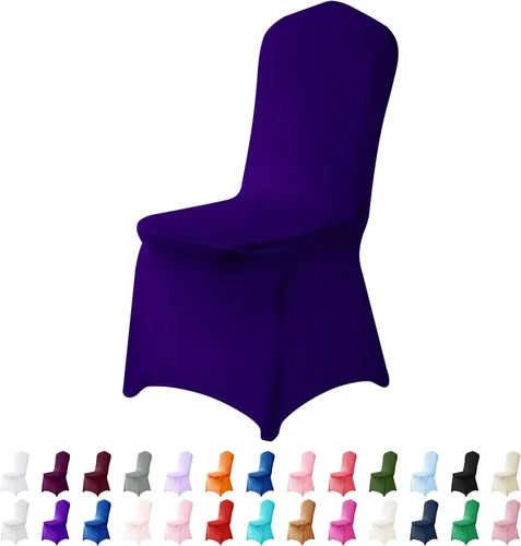 Vista 13 de Funda de elastano para silla, 12 unidades, fundas para silla, fundas para sillas de sala de estar, funda extraíble lavable y elástica para silla