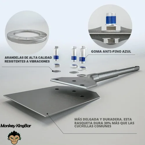 Vista 6 de Monkey King Bar - Sds Plus Bits de 4 pulgadas de ancho - (4 x 10 pulgadas) SDS Plus - Rascador de piso de mango corto con quita Thinset compatible