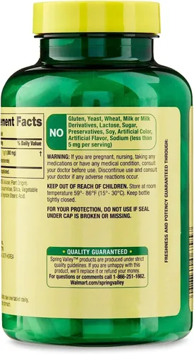 Vista 2 de SPEC Suplementos de aminoácidos de lisina, 1 tableta por porción, Spring Valley L-Lisina apoya un sistema inmunológico saludable* 100