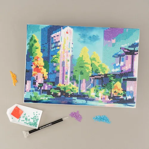 Vista 4 de DIAMANTINY - Pintura de paisaje por números, multicolor, A4, 96312