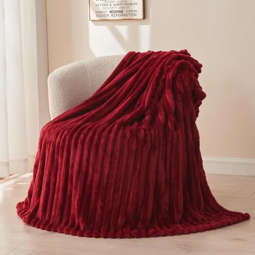 Vista 63 de NEWCOSPLAY Manta de Tiro Súper Suave Aqua Franela Sedosa Premium Forro Polar Jacquard Acanalado 3D Ligero Manta de Cama Uso en Todas las Estaciones