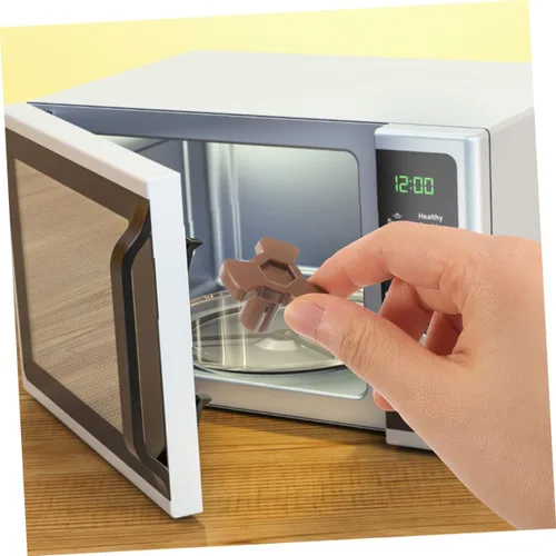 Vista 4 de 8 piezas universal para microondas, soporte de acoplador de plato giratorio de plástico resistente, eje de transmisión compatible con modelos