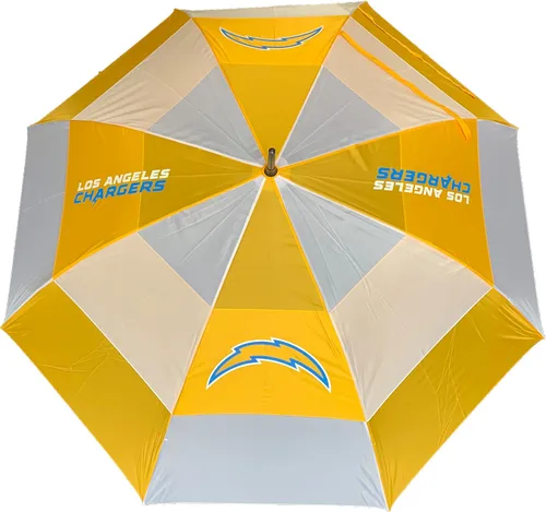 Vista 5 de Team Golf NFL San Francisco 49ers - Paraguas de golf de 62 pulgadas con funda protectora, diseño de protección contra el viento de doble toldo