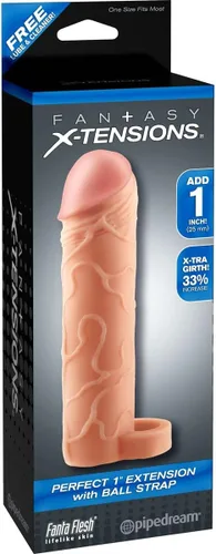 Vista 3 de Pipedream Productos Fantasy X-Tensions Perfecto con Ballstrap, Carne, 1 Pulgada