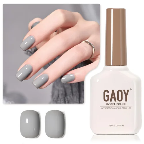 Vista 18 de GAOY - Esmalte de uñas de gel marrón, 16ml de esmalte de gel para quitar por remojo, curado con luz UV para arte de uñas, manicura DIY en casa, 2088